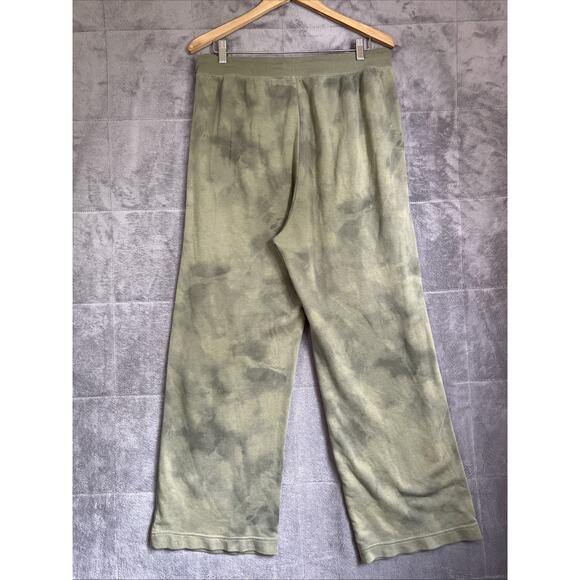 Old Navy Pants Womens XL Olive Tie Dye High Rise Joggers Wide Leg Pockets Logo - Picture 3 of 10